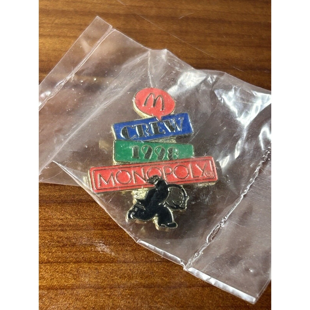 1998 McDonald's Crew Monopoly McDonald's Employee Lapel Hat Pin